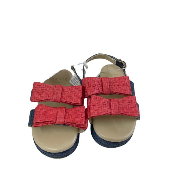 Janie and Jack Blue & Red Raffia Sandals with Tags - Size 5 - Bounce Mkt