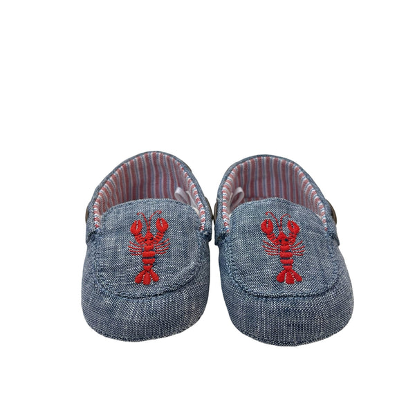 Janie and Jack Chambray Lobster Shoes - Size 0 - 3 Mo - Bounce Mkt