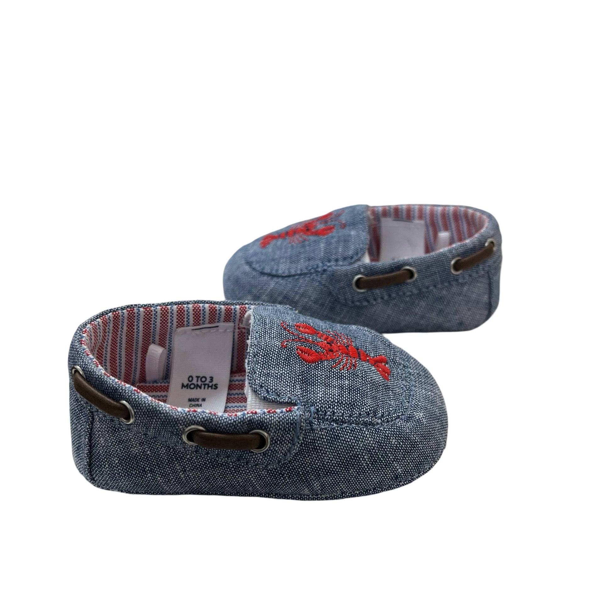Janie and Jack Chambray Lobster Shoes - Size 0 - 3 Mo - Bounce Mkt