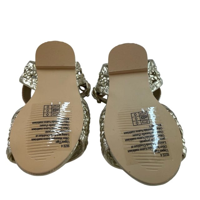 Janie and Jack Gold Sandals - Size 4 - Bounce Mkt