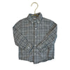 Janie and Jack Gray & Black Plaid Flannel Button Down Shirt - Size 2 - Bounce Mkt