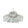 Janie and Jack Ivory Faux Fur Collar Cardigan Sweater - Size 18 - 24 Mo - Bounce Mkt