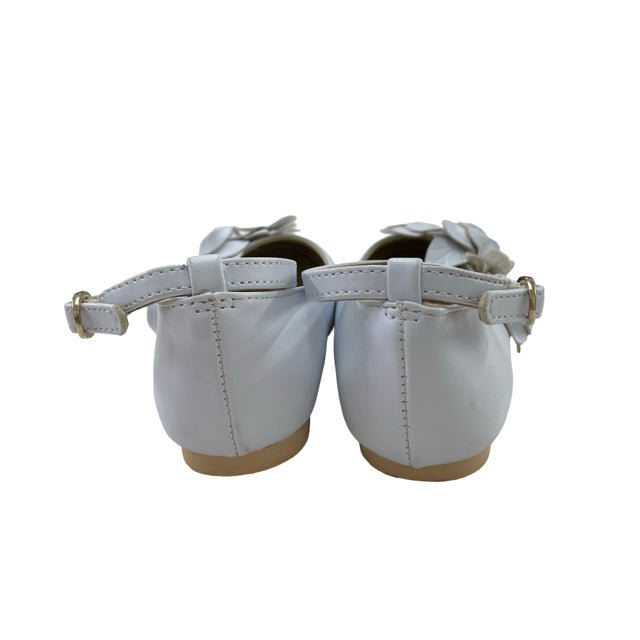 Janie and Jack Ivory Flower Dress Shoes - Size 7 - Bounce Mkt