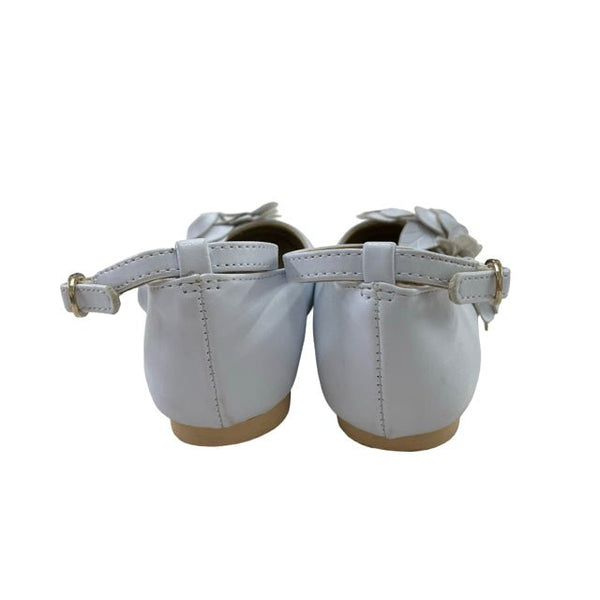 Janie and Jack Ivory Flower Dress Shoes - Size 7 - Bounce Mkt