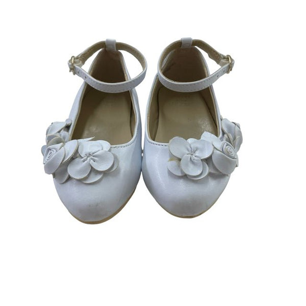 Janie and Jack Ivory Flower Dress Shoes - Size 7 - Bounce Mkt