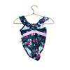 Janie and Jack Navy & Pink Floral Swimsuit - Size 6 - 12 Months - Bounce Mkt