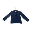 Janie and Jack Navy Ruffle Trim Long Sleeve Shirt - Size 3 - Bounce Mkt