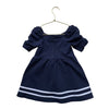 Janie and Jack Navy & White Short Sleeve Dress - Size 2 - Bounce Mkt