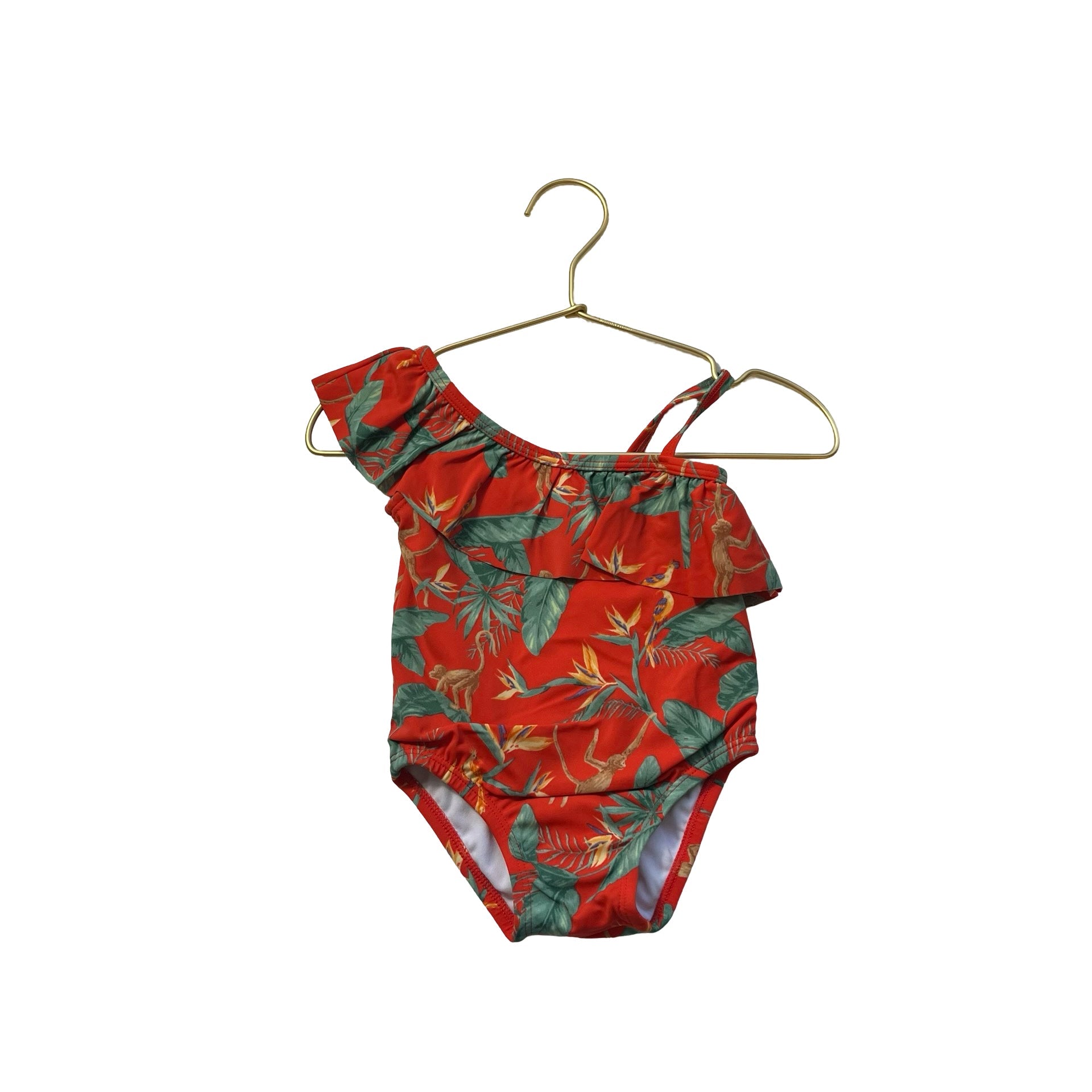 Janie and Jack Orange Jungle Print Swim Suit - Size 12 - 18 Mo - Bounce Mkt
