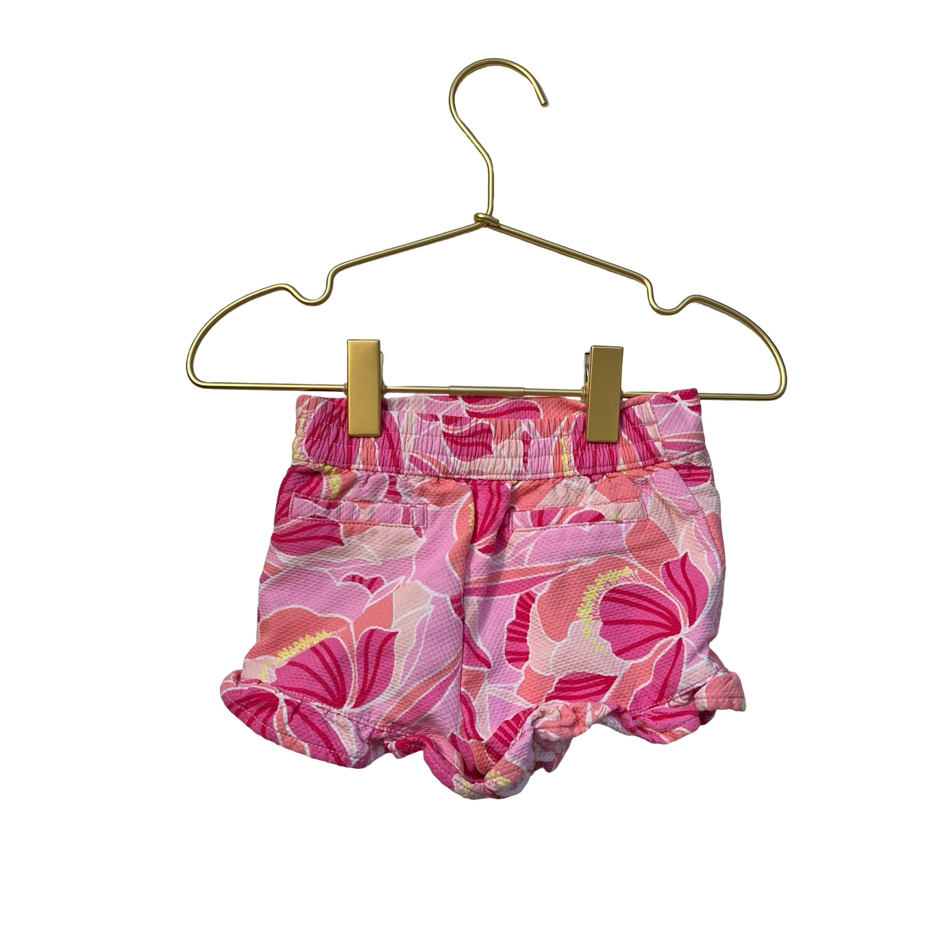 Janie and Jack Pink Abstract Floral Shorts - Size 12 - 18 Mo - Bounce Mkt