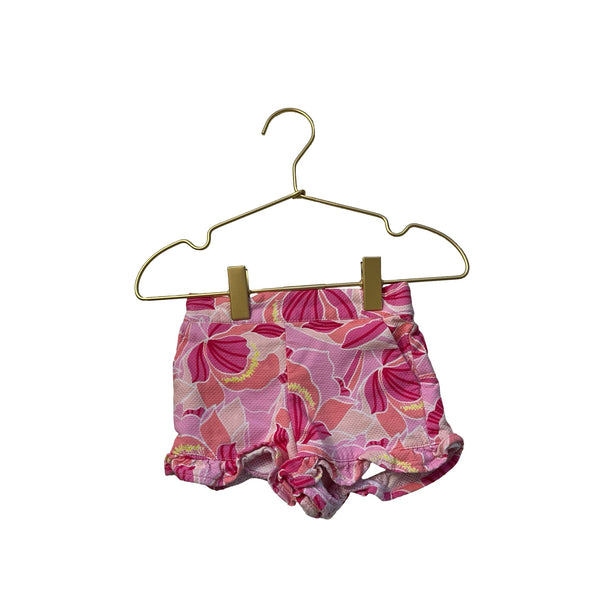 Janie and Jack Pink Abstract Floral Shorts - Size 12 - 18 Mo - Bounce Mkt