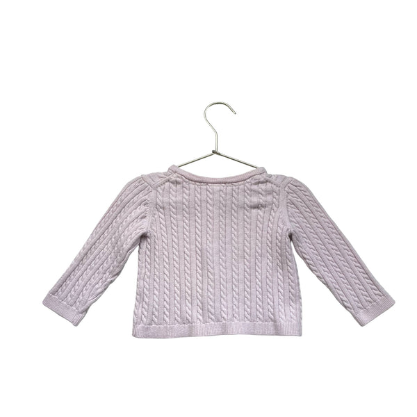 Janie and Jack Pink Cable - Knit Cardigan - Size 12 - 18 Mo - Bounce Mkt