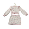 Janie and Jack Pink & White Pattern Sweater & Knit Skirt Set - Size 4 - Bounce Mkt