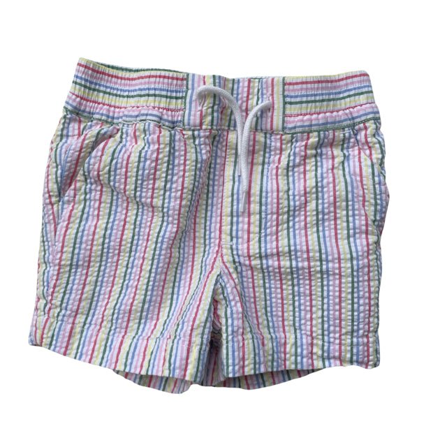 Janie and Jack Rainbow Striped Seersucker Shorts - Size 3-6 Months - Bounce Mkt