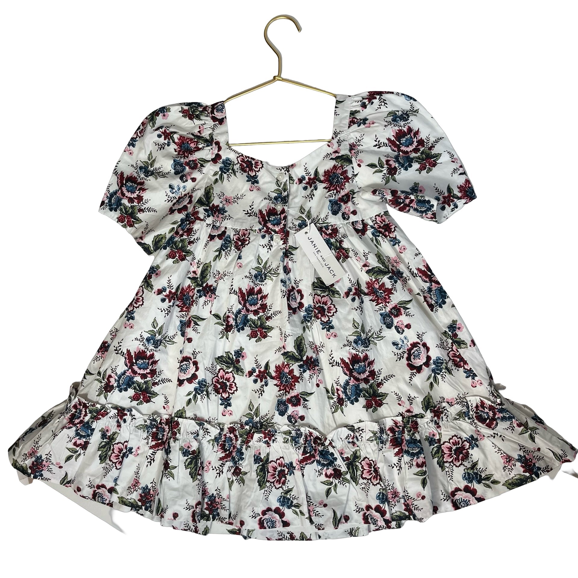 Janie and Jack White Floral Dress with Tags - Size 5 - Bounce Mkt