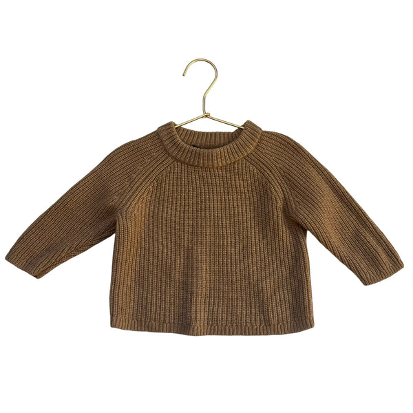 Jenni Kayne Khaki Wool/ Cashmere Crewneck Sweater - Size 12 - 18 Mo (est) - Bounce Mkt