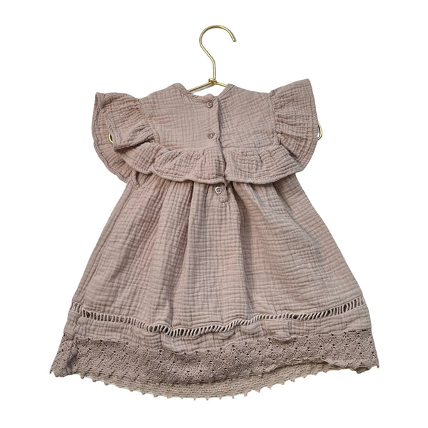 Jessica Simpson Blush Cotton Gauze Lace Trim Blouse - Size 5 - 6 - Bounce Mkt