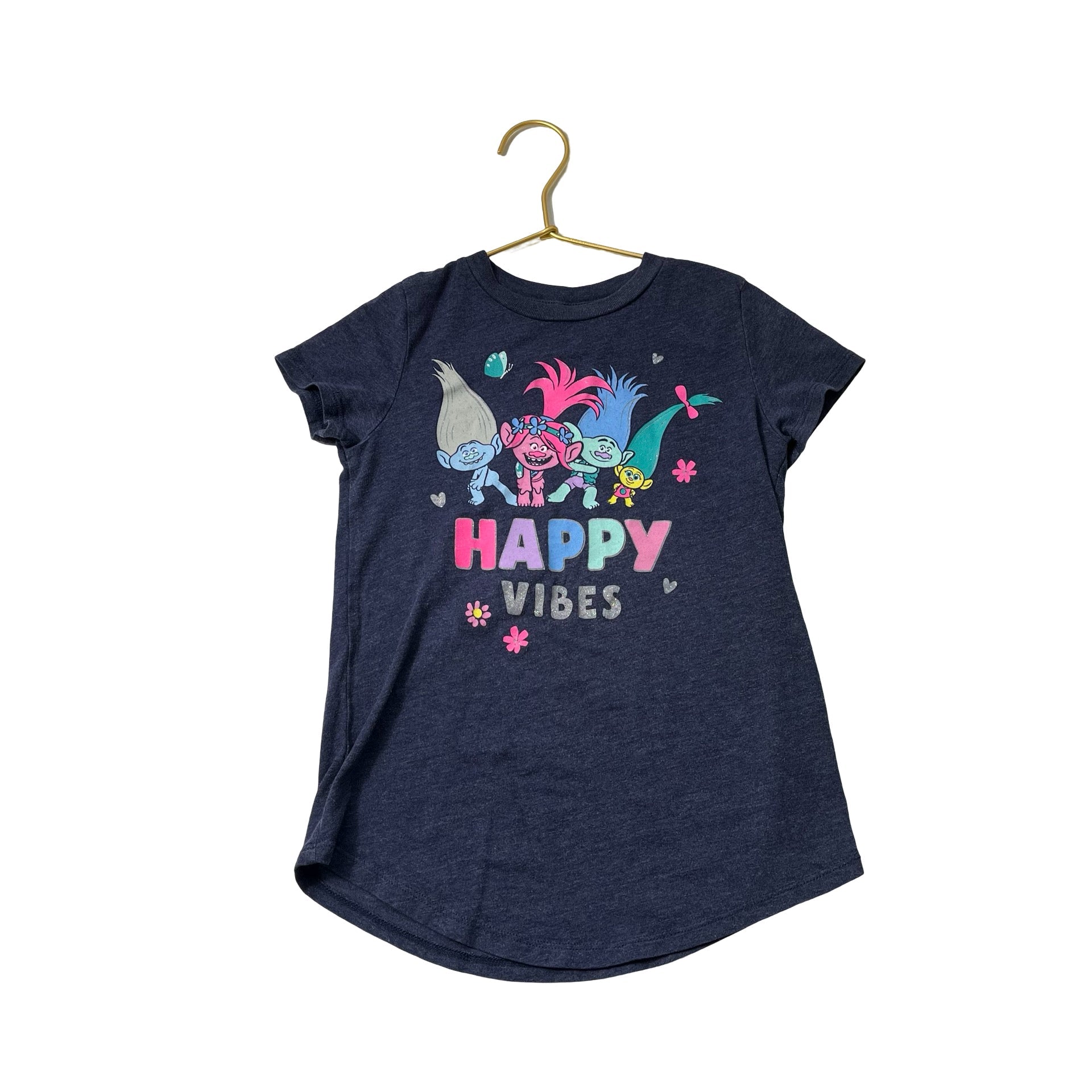 Jumping Beans Navy & Pink 'Happy Vibes' Trolls T-Shirt - Size 6 - Bounce Mkt