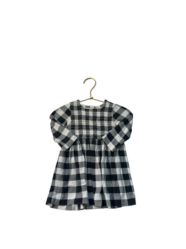 Kate Quinn Black & Ivory Gingham Dress - Size 6 - 12 Mo - Bounce Mkt