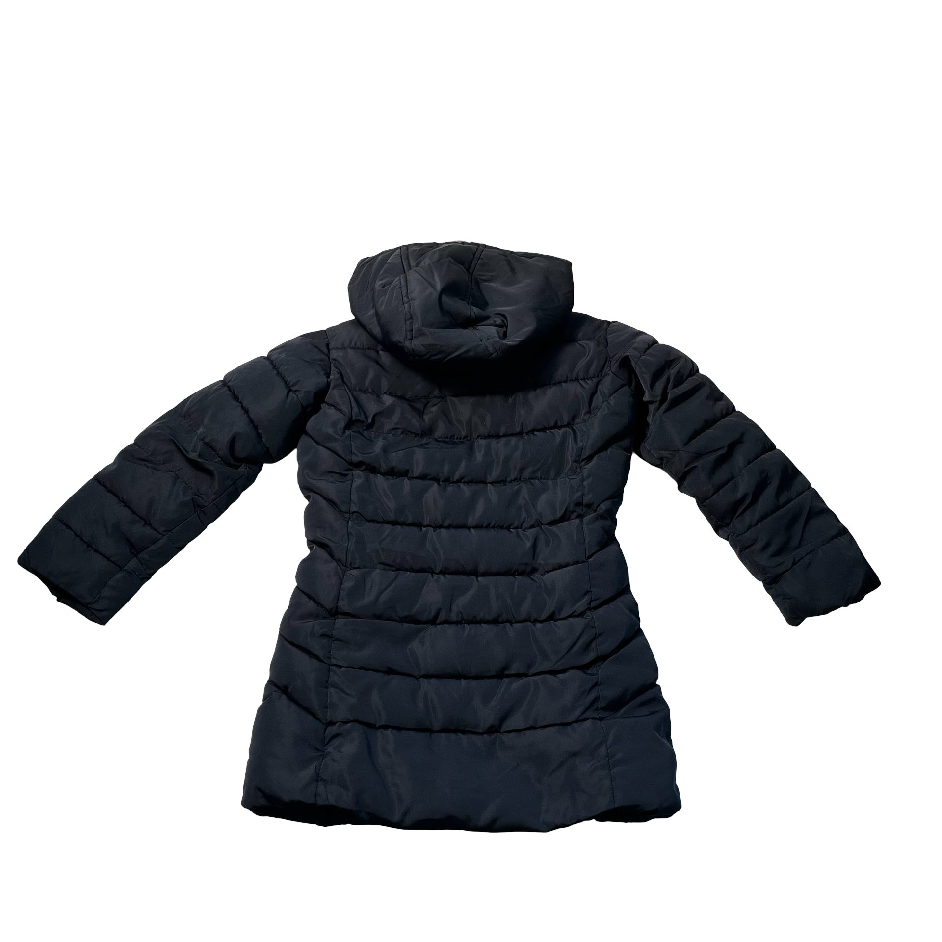 Kensie Girl Black Hooded Long Puffer Jacket - Size 4 - Bounce Mkt