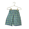 Kids Headquarters Green, Navy & Ivory Plaid Pull On Shorts - Size 4 - Bounce Mkt