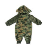 Kidtopia Green Camouflage Fleecec Hooded One Piece - Size Newborn - Bounce Mkt