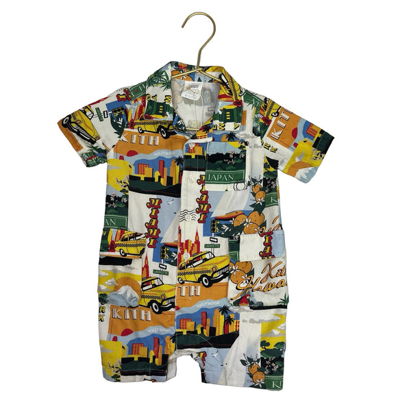 KITH Multi - Color Button City to City Graphic Down Romper - Size 12 - 18 Months - Bounce Mkt