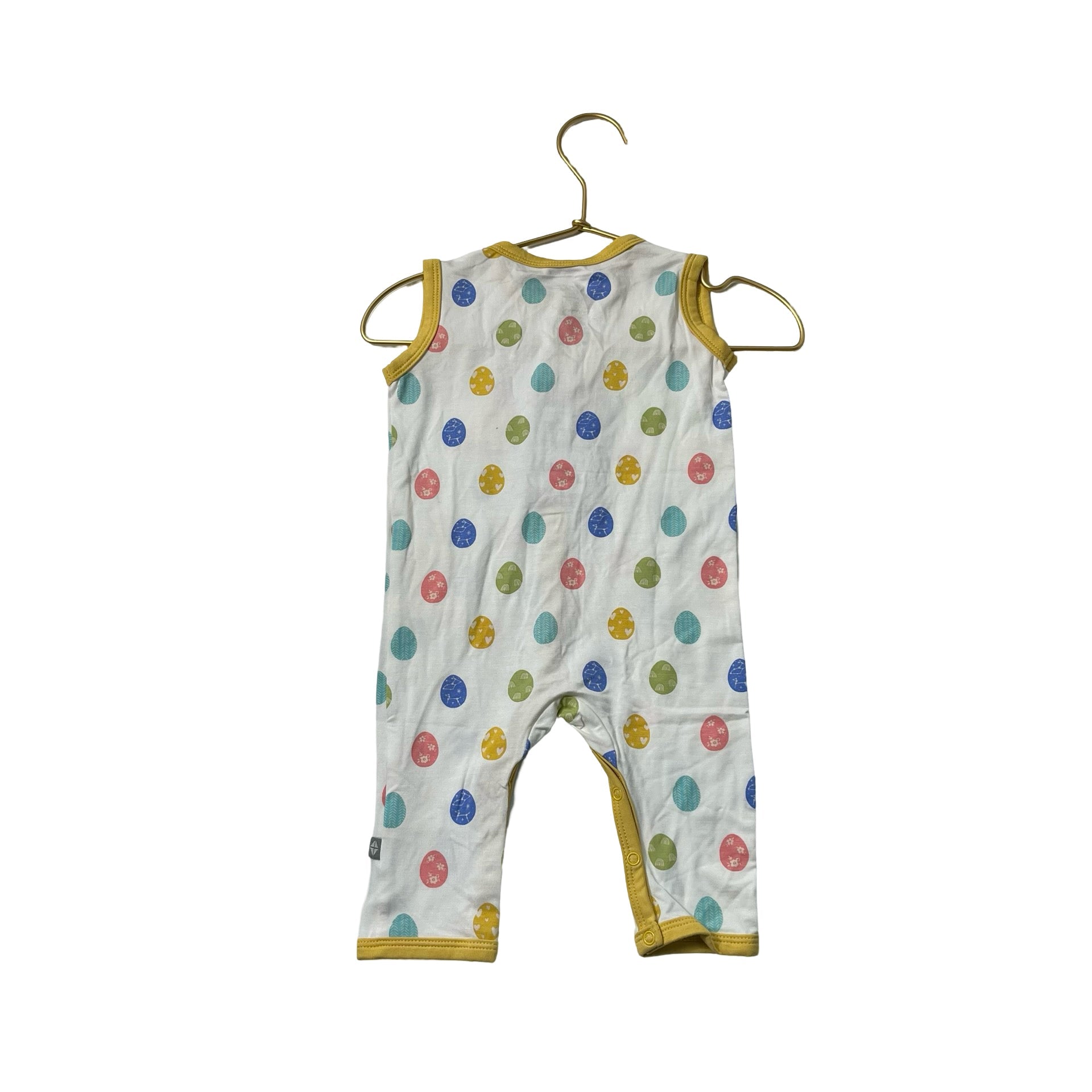 Kyte Ivory, Yellow & Multi Color Egg Sleeveless One Piece w/Tag - Size 6 - 12 Mo - Bounce Mkt