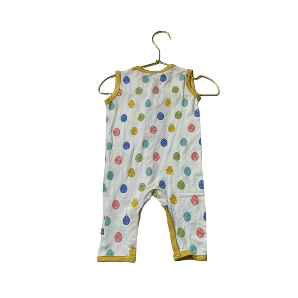 Kyte Ivory, Yellow & Multi Color Egg Sleeveless One Piece w/Tag - Size 6 - 12 Mo - Bounce Mkt