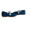 Let's Chill Blue & Silver Star Velvet Shoes - Size 24 (8) - Bounce Mkt