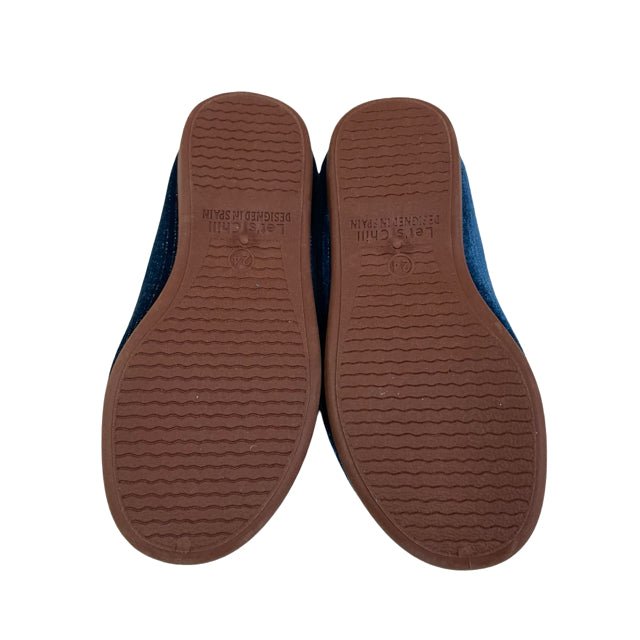 Let's Chill Blue & Silver Star Velvet Shoes - Size 24 (8) - Bounce Mkt