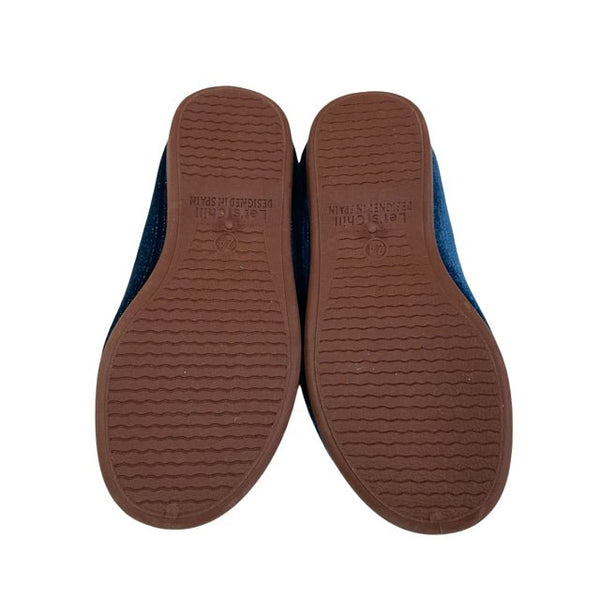 Let's Chill Blue & Silver Star Velvet Shoes - Size 24 (8) - Bounce Mkt