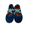 Let's Chill Blue & Silver Star Velvet Shoes - Size 24 (8) - Bounce Mkt