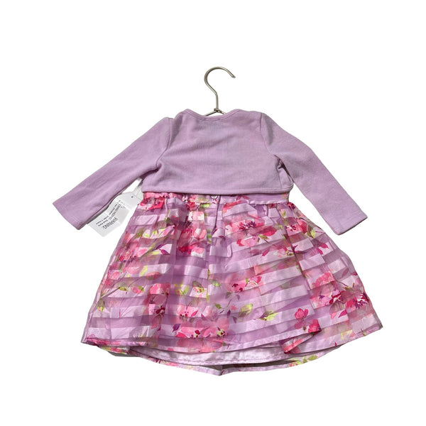 Lilt Lavender Floral Sleeveless Dress & Cardigan with Tag - Size 12 Months - Bounce Mkt