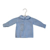 Little English Light Blue Gingham Blouse - Size 3 Mo - Bounce Mkt