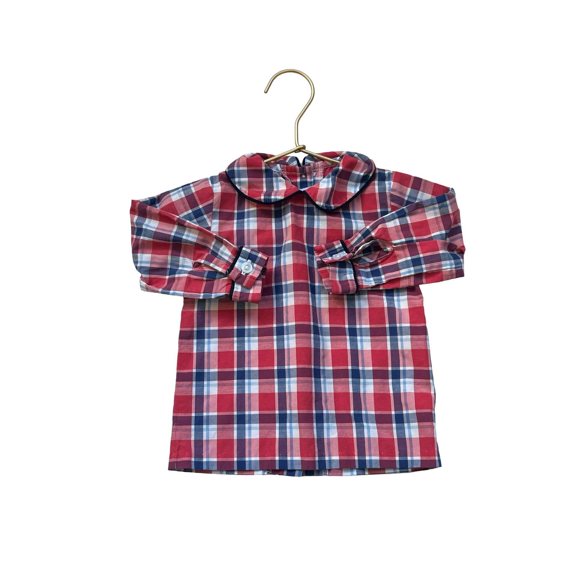 Little English Red, White, Blue, Plaid Blouse - Size 12 Mo - Bounce Mkt