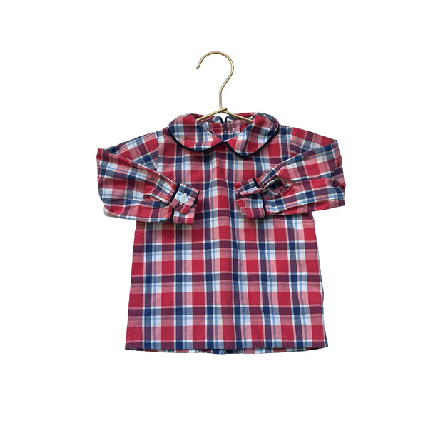 Little English Red, White, Blue, Plaid Blouse - Size 12 Mo - Bounce Mkt