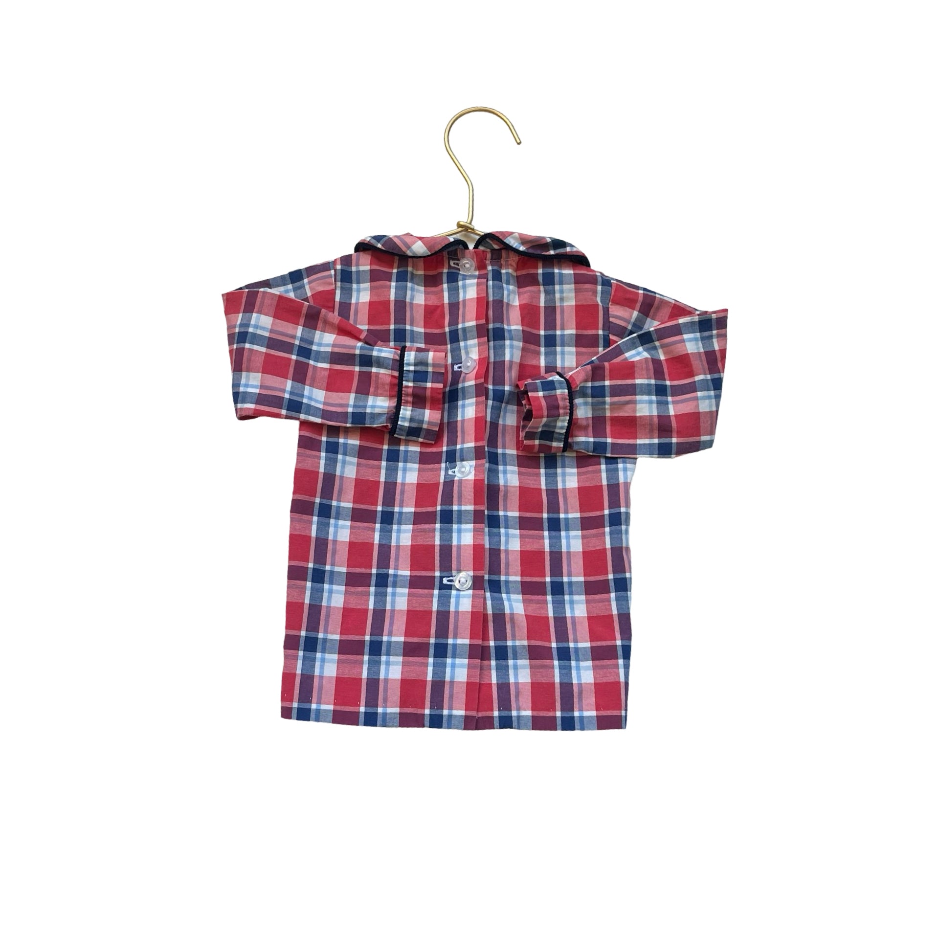 Little English Red, White, Blue, Plaid Blouse - Size 12 Mo - Bounce Mkt