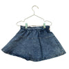 Little Lass Denim Skirt, Floral Faux Belt - Size 6 - Bounce Mkt