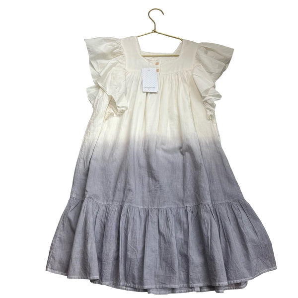 Louis Louise Ivory & Purple 'Anis Veil Dip Dye' Dress with Tags - Size 6Y - Bounce Mkt
