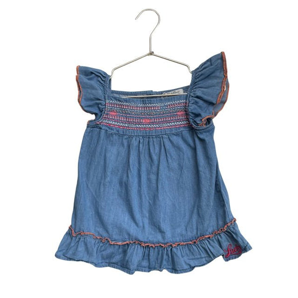 Lucky Brand Chambray Embroidered Top - Size 6 - Bounce Mkt