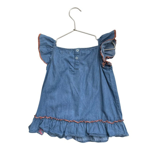 Lucky Brand Chambray Embroidered Top - Size 6 - Bounce Mkt