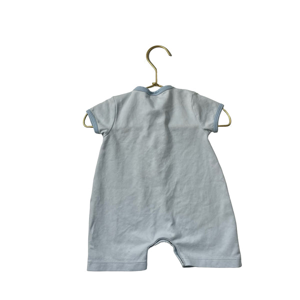 Magnolia Baby Light Blue Football Short Sleeve One Piece - Size 12 Months - Bounce Mkt