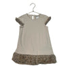 Max Studio Tan & Brown Faux Fur Trim Short Sleeve Dress - Size 5 - Bounce Mkt