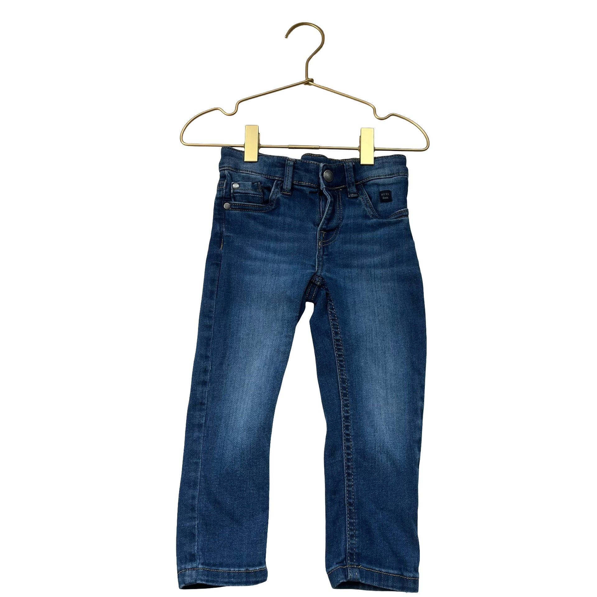 Mayoral Blue Adjustable Waistband Jeans - Size 2 - Bounce Mkt