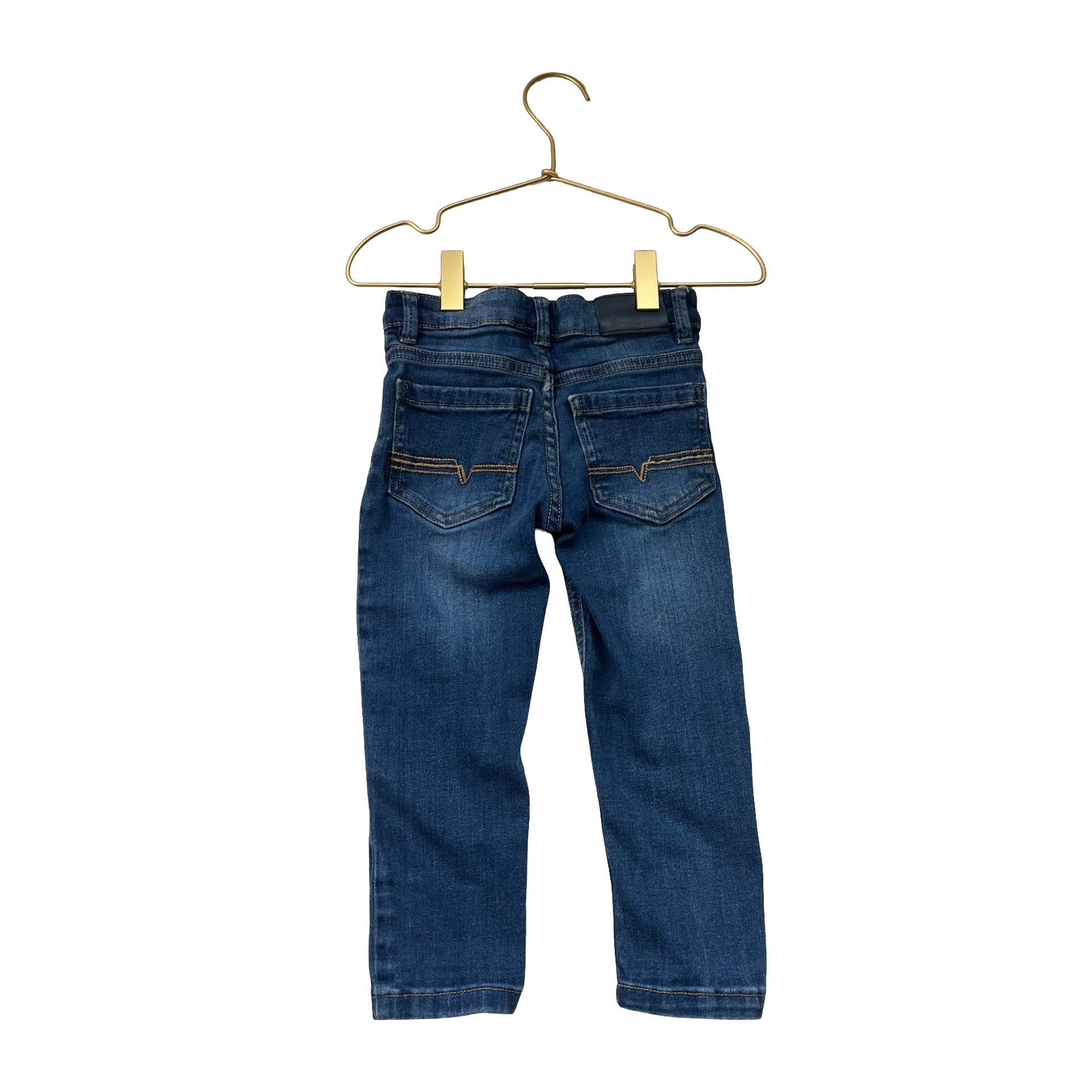 Mayoral Blue Adjustable Waistband Jeans - Size 2 - Bounce Mkt