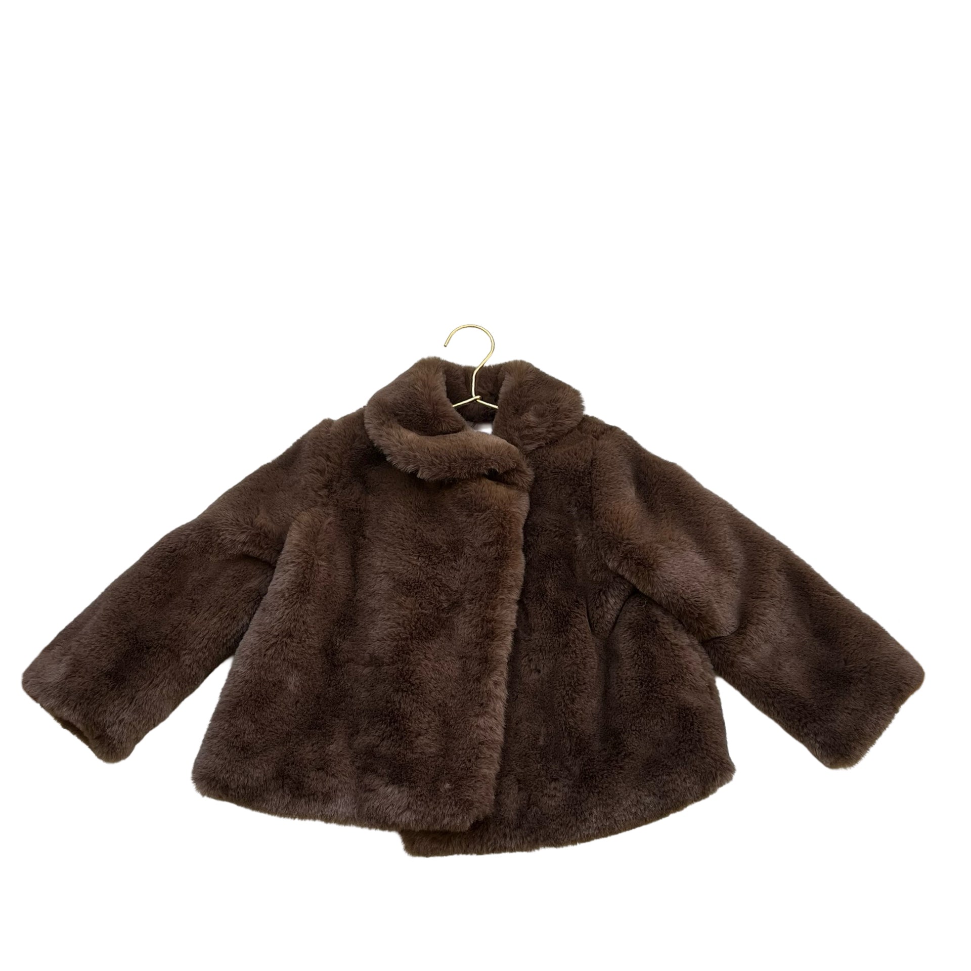 Mayoral Brown Faux Fur Jacket - Size 4 - Bounce Mkt