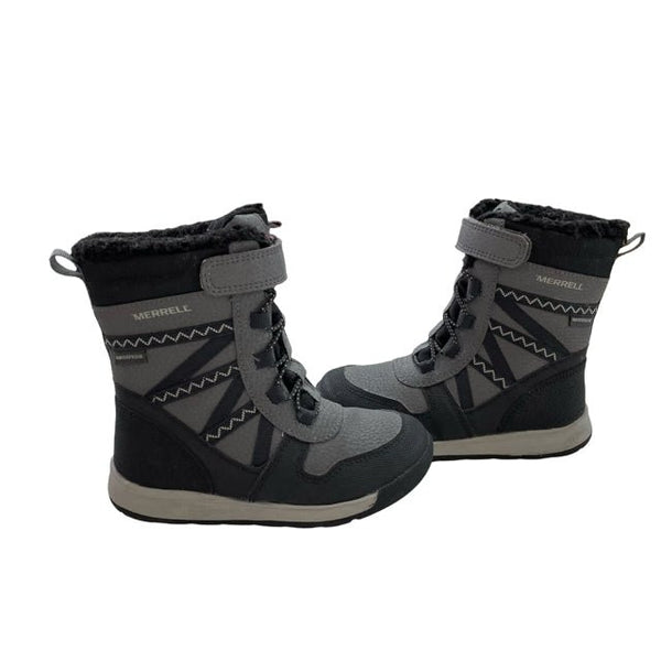 Merrell Gray & Black Waterproof Winter Boots - Size 9M - Bounce Mkt