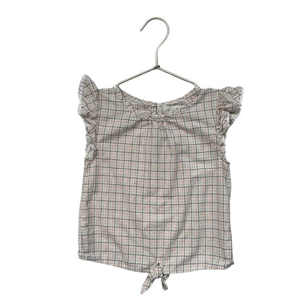 Miki Miette Ivory & Pastel Plaid Top - Size 5Y - Bounce Mkt