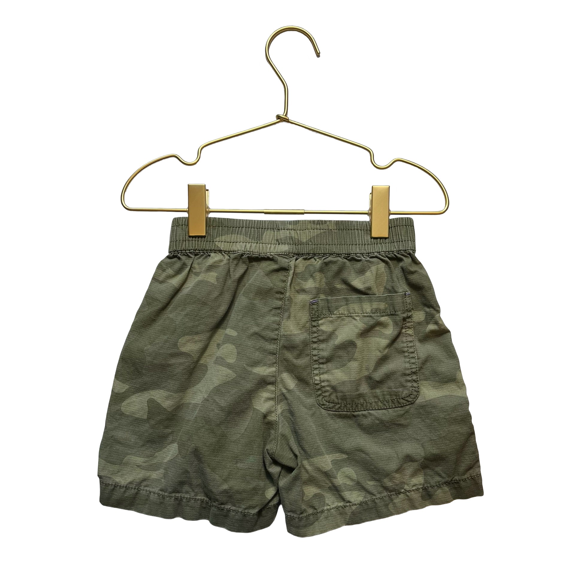 Mini Boden Green Camo Shorts, Purple Zippers - Size 5Y - Bounce Mkt